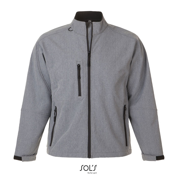 Veste softshell personnalisée homme RELAX Gris chiné